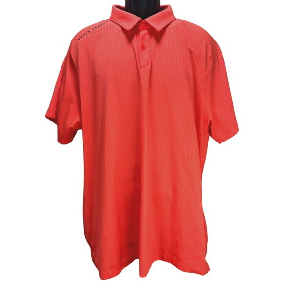 Under Armour Mens Loose Fit HeatGear Pink Polo XXL - Picture 1 of 6